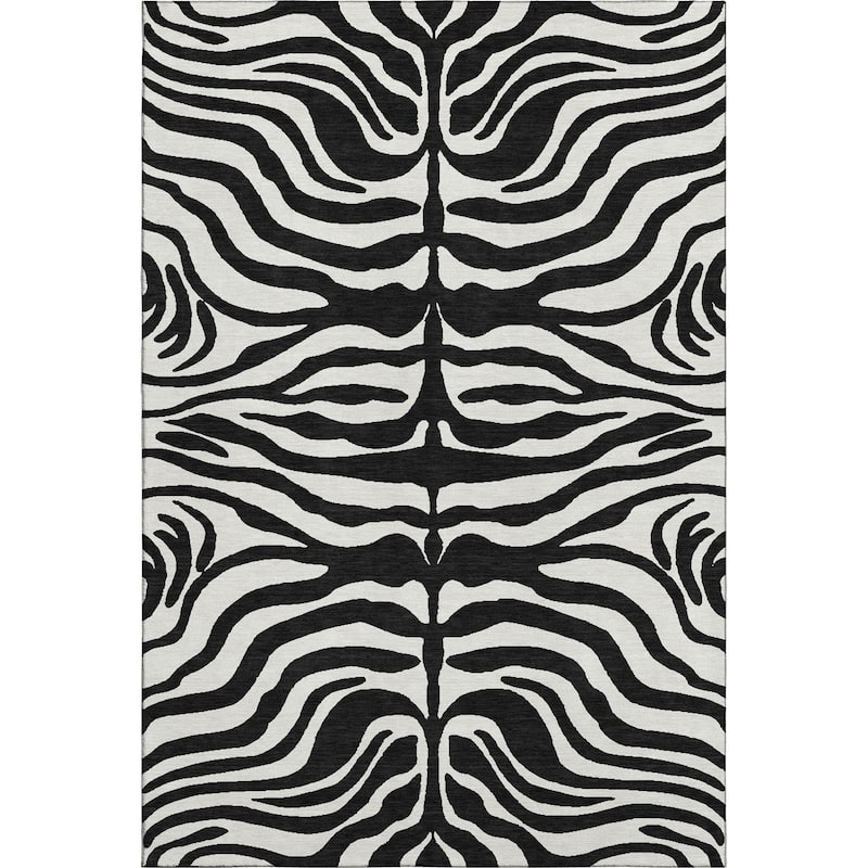 Premium Washable Super Soft Zebra Print Mayfield Rug