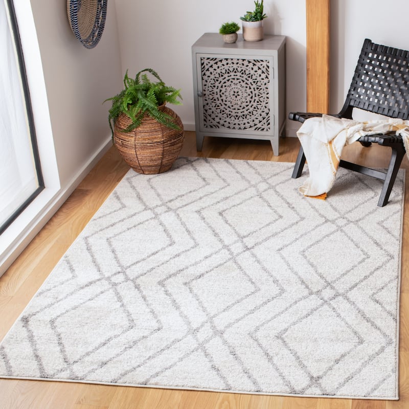 SAFAVIEH Adirondack Konstantin Modern Geometric Rug - 5'1" x 7'6" - Ivory/Grey