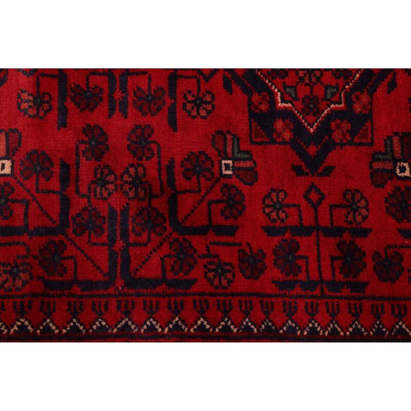 ECARPETGALLERY Hand-knotted Finest Khal Mohammadi Red Wool Rug - 4'5 x 6'6