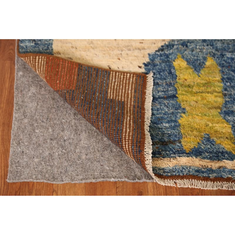 Orange Moroccan Oriental Area Rug Hand-Knotted Bedroom Wool Carpet - 6'10" x 9'7"
