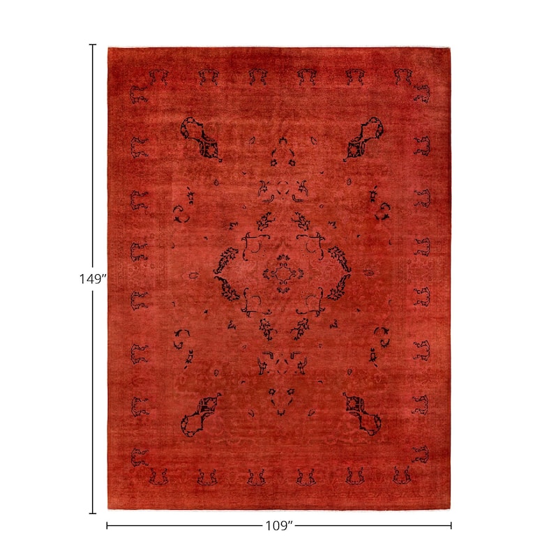 Fine Vibrance, One-of-a-Kind Hand-Knotted Area Rug - Pink, 9' 1" x 12' 5" - 9' 1" x 12' 5"
