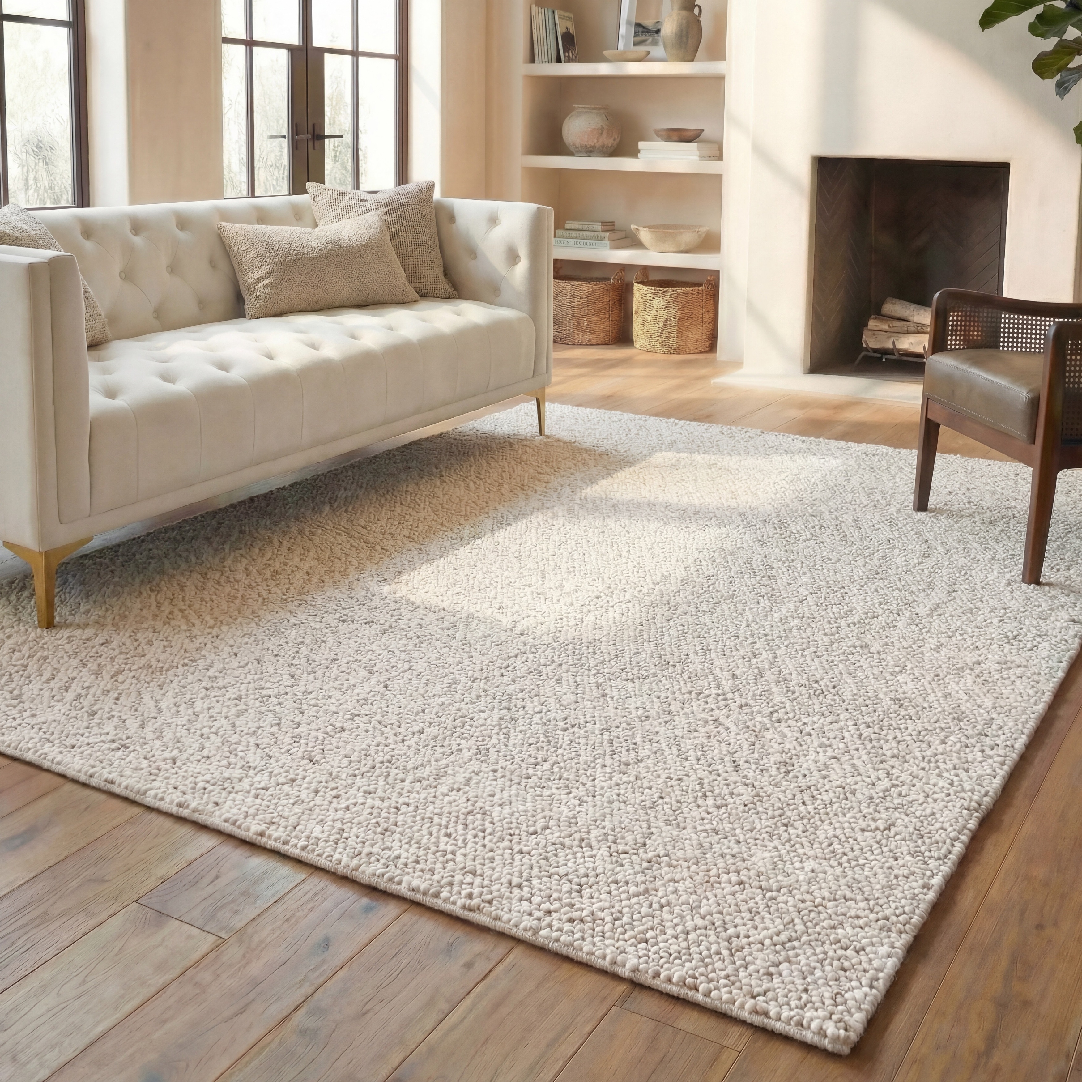 SAFAVIEH Handmade Natura Simonette Textured Wool Rug