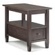 preview thumbnail 31 of 62, WYNDENHALL Norfolk SOLID WOOD 14 inch Wide Rectangle Transitional Narrow Side Table - 14 Inches wide
