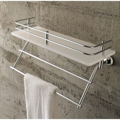 Nameeks 1538 Toscanaluce Glass Bathroom Shelf - Chrome