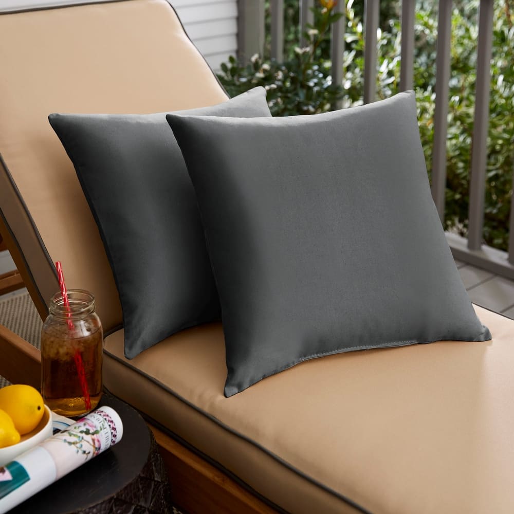Sorra Home Outdoor Knife Edge Pillow Set of 2