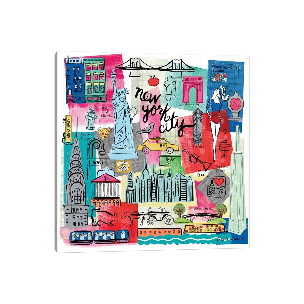 iCanvas "Global Travel I" by Farida Zaman Canvas Print