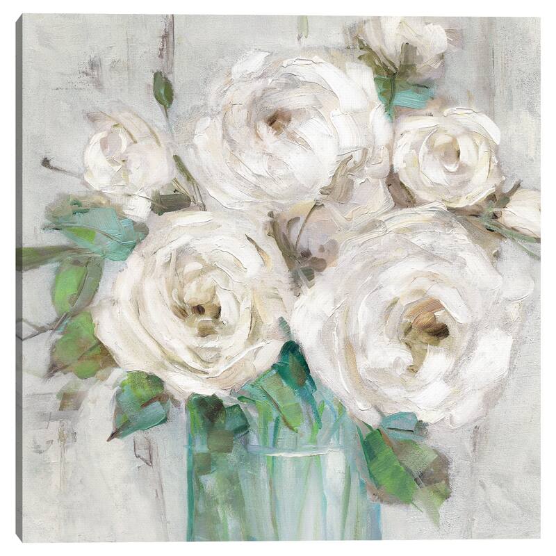 Cottage Whites by Sally Swatland Canvas Art Print
