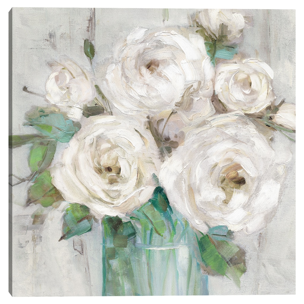 Cottage Whites by Sally Swatland Canvas Art Print