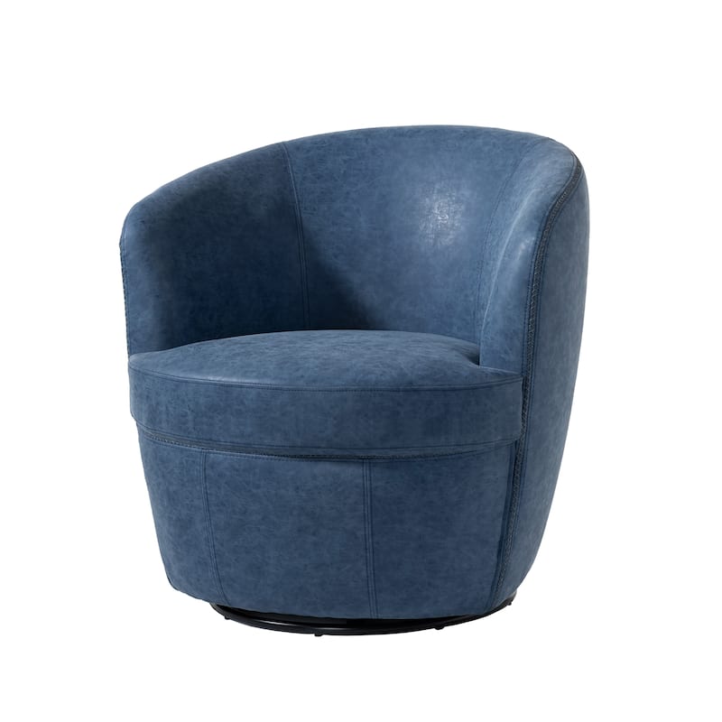 PU Leather Swivel Accent Chair Barrel Chair