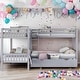 preview thumbnail 1 of 31, Twin L-Shaped Bunk bed with Drawers,Space-Efficient Multifunctional Bunk Bed With Storag White