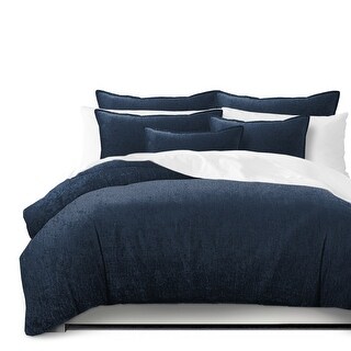 Juno Velvet Navy Duvet Cover And Pillow Sham(s) Set - Bed Bath & Beyond ...