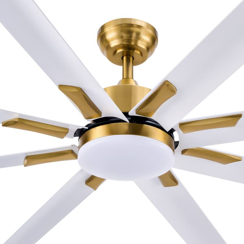 CO-Z 72" 6 - Blade Aluminum LED Ceiling Fan with Dimmable Light and Remote for Great Room