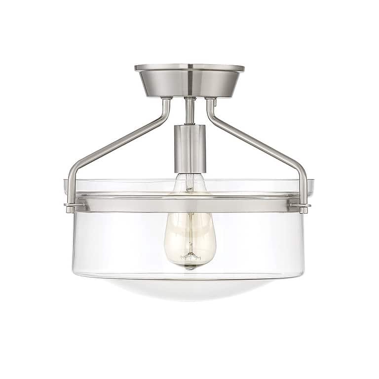 Meridian M60011 Single Light 13" Wide Semi-Flush Bowl Ceiling Fixture