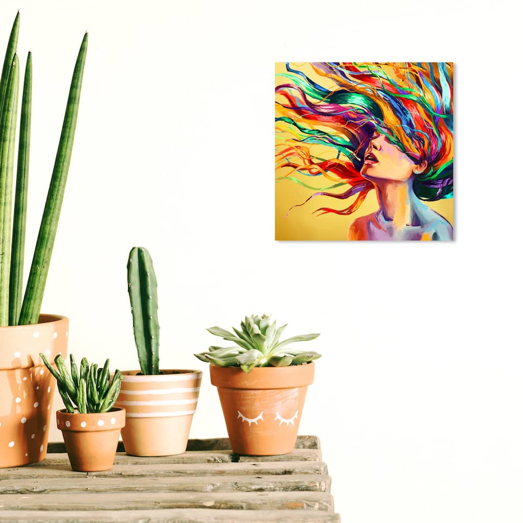 Wynwood Studio Canvas Fashion and Glam Burst of Saturation II Yellow and Modern & Contemporary Wall Art Canvas Print