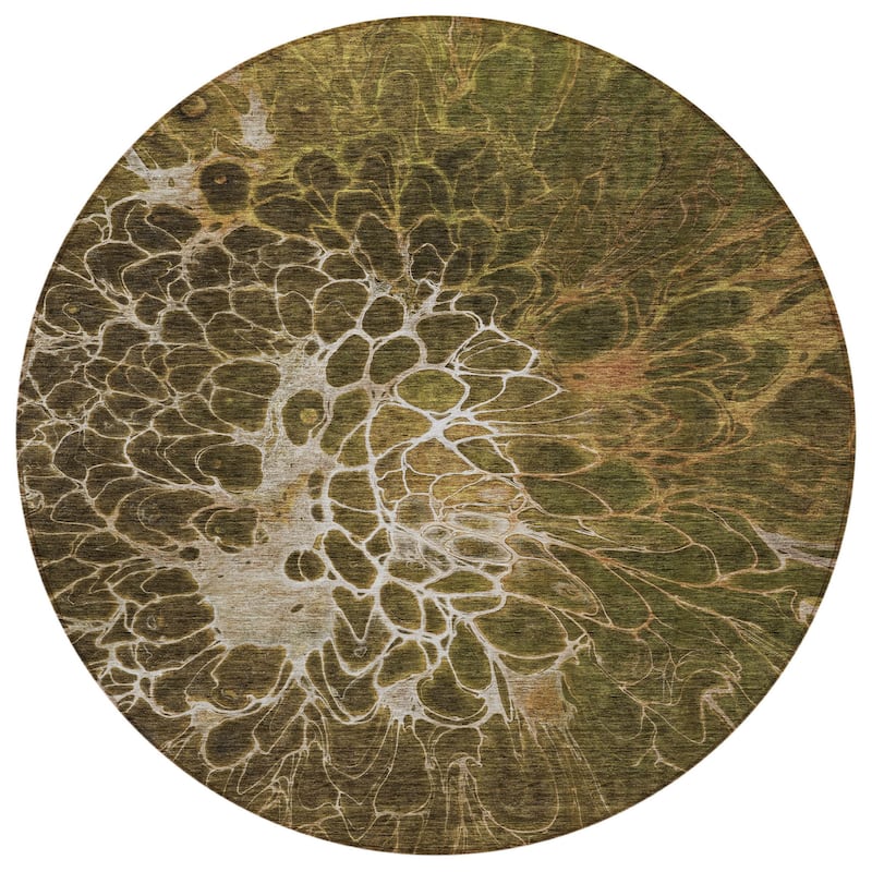 HomeRoots Abstract Transitional Rectangle Outdoor Rug