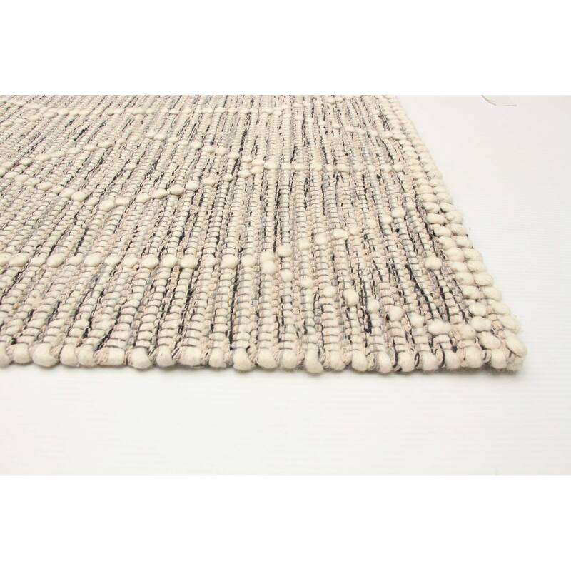 ECARPETGALLERY Braid weave Sienna Khaki Wool Rug - 4'11 x 8'0