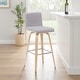 preview thumbnail 86 of 120, Skara Swivel Bar Stool, Upholstered Bar Height Chair with Bentwood Frame Single - Gray Fabric & Oak