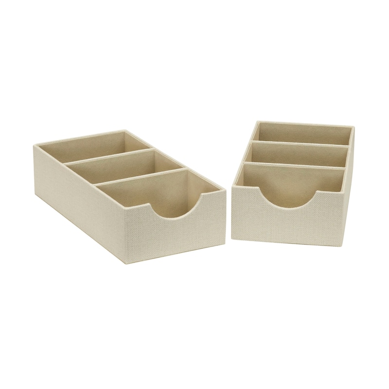 Household Essentials 3-Compartment Drawer Organizers