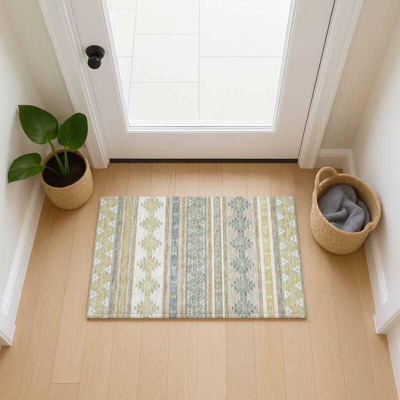 Machine Washable Indoor/ Outdoor Global Heston Chantille Rug