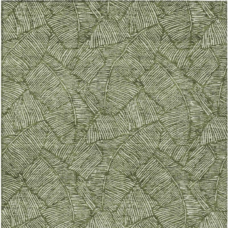 HomeRoots Floral Transitional Rectangle Outdoor Rug