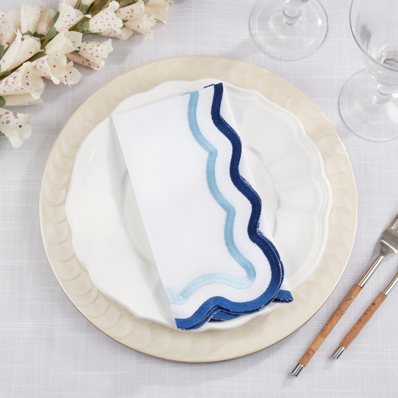 Scalloped Border Napkin (Set of 4) - 20"x20"