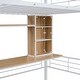 preview thumbnail 9 of 19, Twin Size Metal Loft Bed with Desk, Shelf, and Ladder for Kids' Rooms