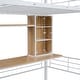 preview thumbnail 9 of 19, Twin Size Metal Loft Bed with Desk, Shelf and Ladder for Kids, Boys and Girls, Bedroom