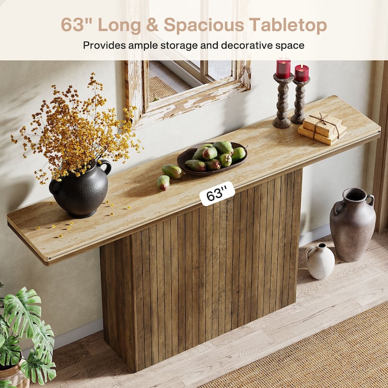 Fluted Entryway Table
