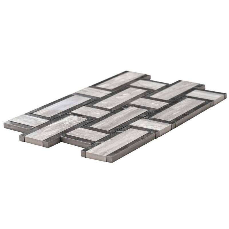 The Tile Life Stately Tre Basketweave 9.5x14 Porcelain Floor & Wall Tile