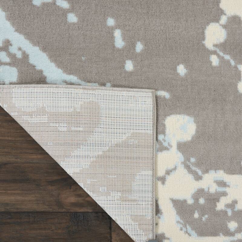 Nourison Jubilant Modern Botanical Abstract Grey Area Rug