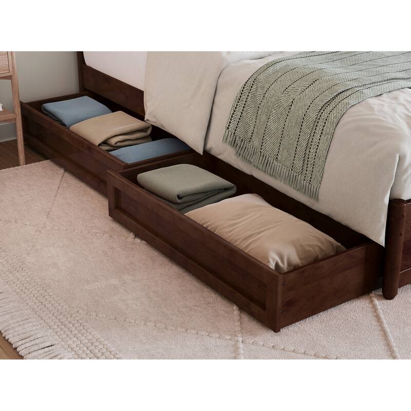 Everett Platform Bed with Panel Footboard and Storage Drawers