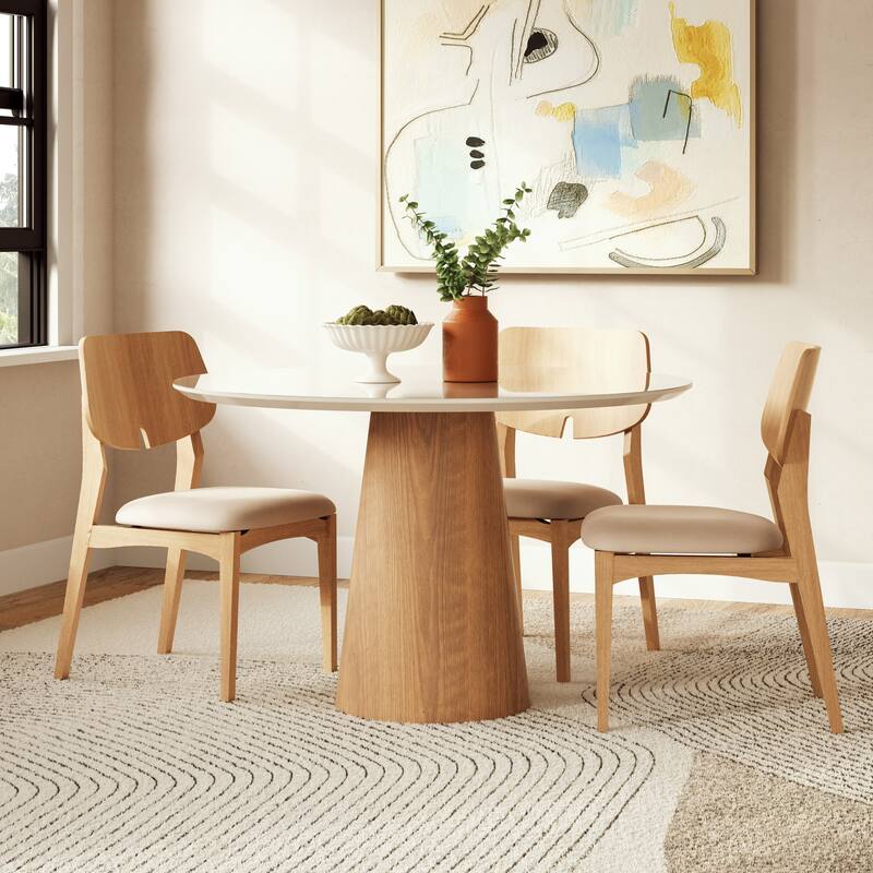 Urbia Mona Lacquered Glass Round Dining Table