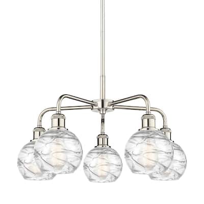 Innovations Lighting 516-5CR-15-24 Athens Deco Swirl Chandelier Athens