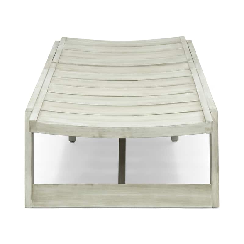 Maki Outdoor Acacia Wood Chaise Lounge and Cushion Set (Set of 2) by Christopher Knight Home