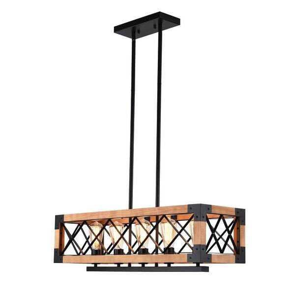 Carbon Loft Scheman Industrial 6 Light Linear Kitchen Island Pendant On Sale Overstock 30272294