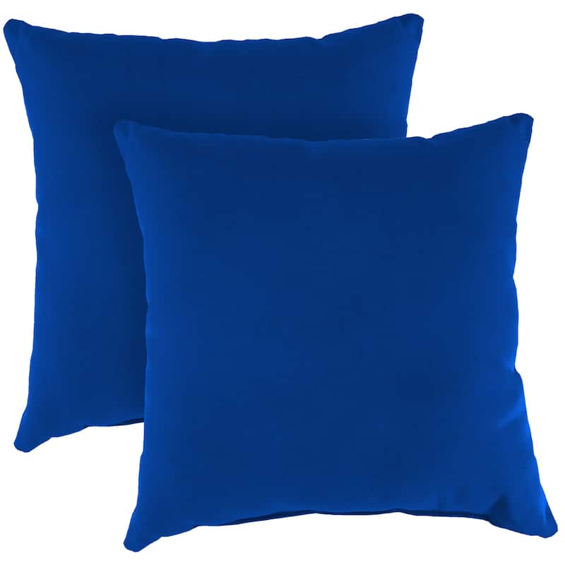 Sunbrella 18" x 18" Outdoor Throw Pillow - Set of 2 - 18'' L x 18'' W x 4'' H - Canvas Pacific
