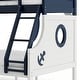 preview thumbnail 18 of 21, Furniture of America Luza 2-Piece Solid Wood Twin over Full Captain's Boat Bunk Bed and Dresser Kids Bedroom Set