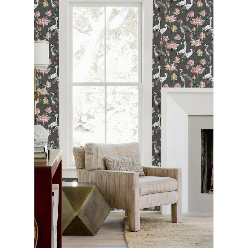 A-Street Prints Barton Grey Heron Wallpaper