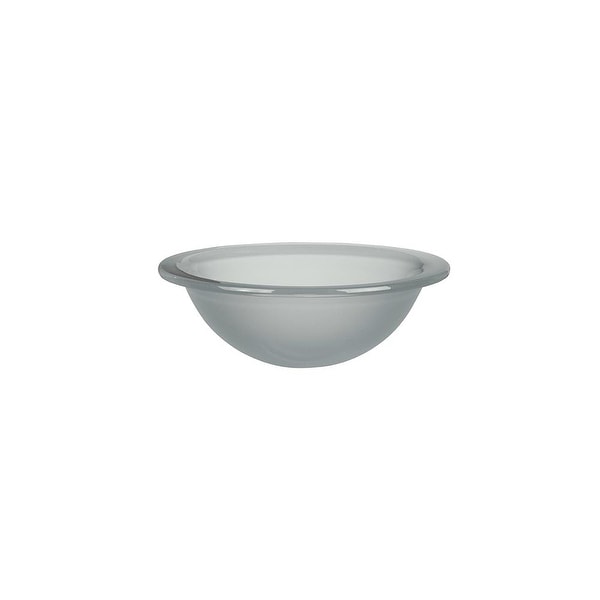 DecoLav 1000TU Terra 17-3/4" Round Undermount or Drop In Glass Lavatory Sink - Frosted Crystal
