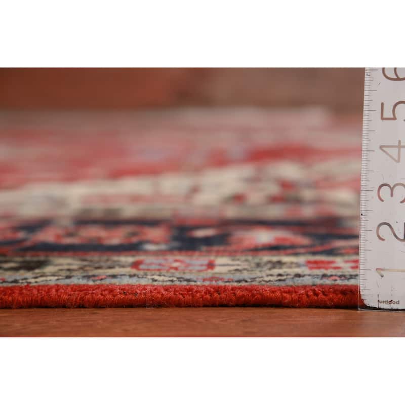 Hand Knotted Oriental 100% Wool Carpet Traditional Medallion Red Heriz (serapi) Area Rug - 15' 2'' X 11' 8''