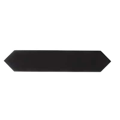 Apollo tile 2" x 10" Piquet Matte Black Ceramic Tile (5.38 sq ft/case) - 44 Pack