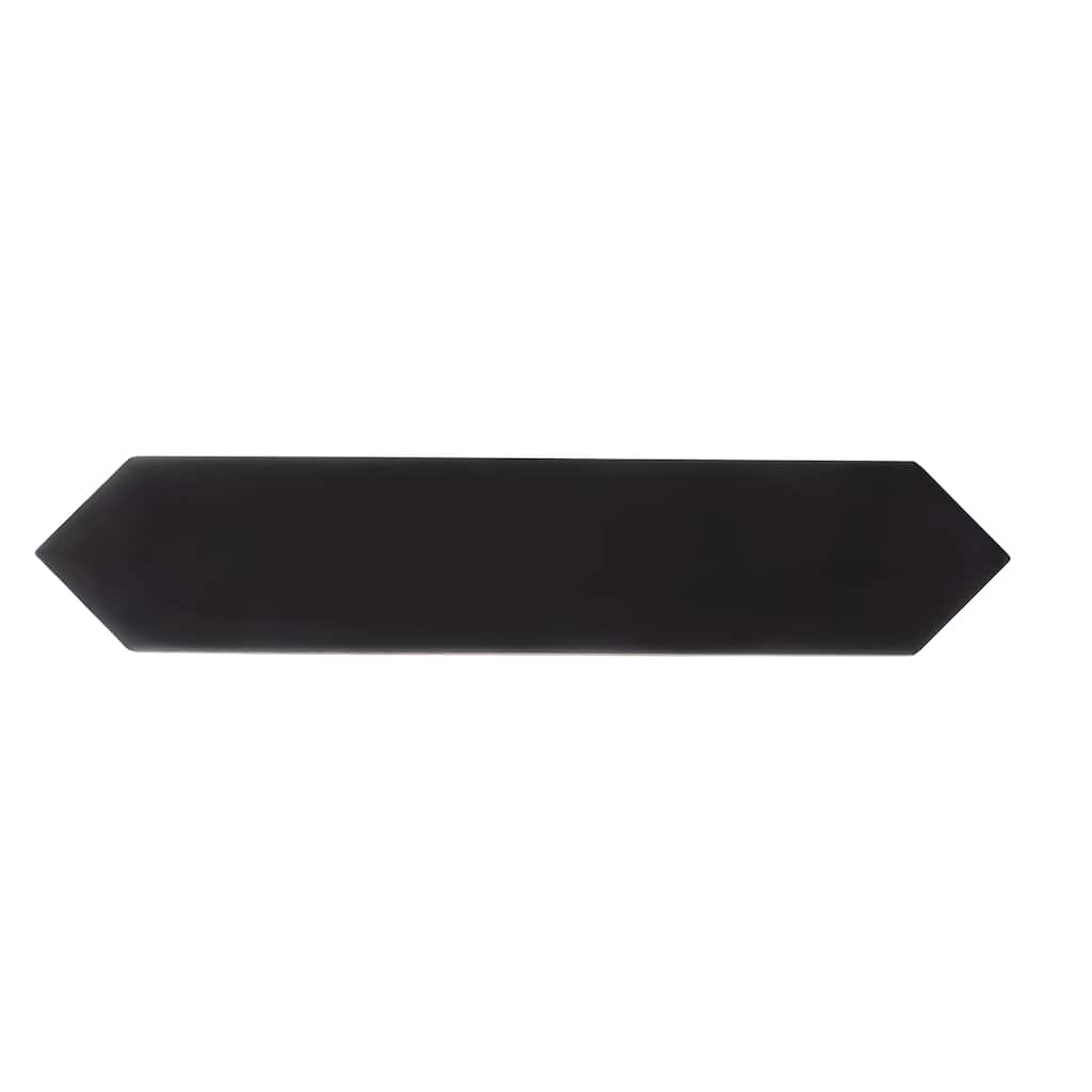 Apollo tile 2" x 10" Piquet Matte Black Ceramic Tile (5.38 sq ft/case) - 44 Pack