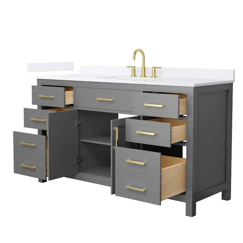Wyndham Collection WCG2424-60S-QTZ-US3MXX Beckett 60" Free Standing