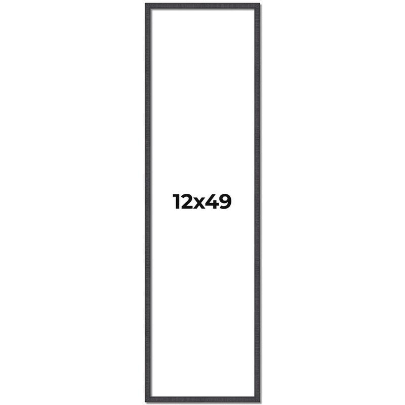 12x49 Frame Brown Solid Wood Picture Frame - Complete Modern Photo