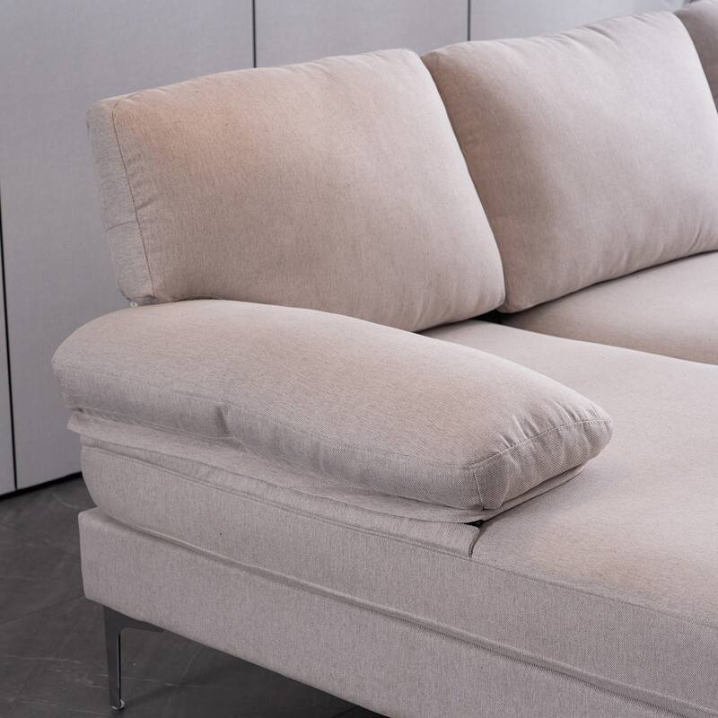 U-Shaped Fabric With Two Imperial Concubine Iron Feet 4 Sectional Sofas