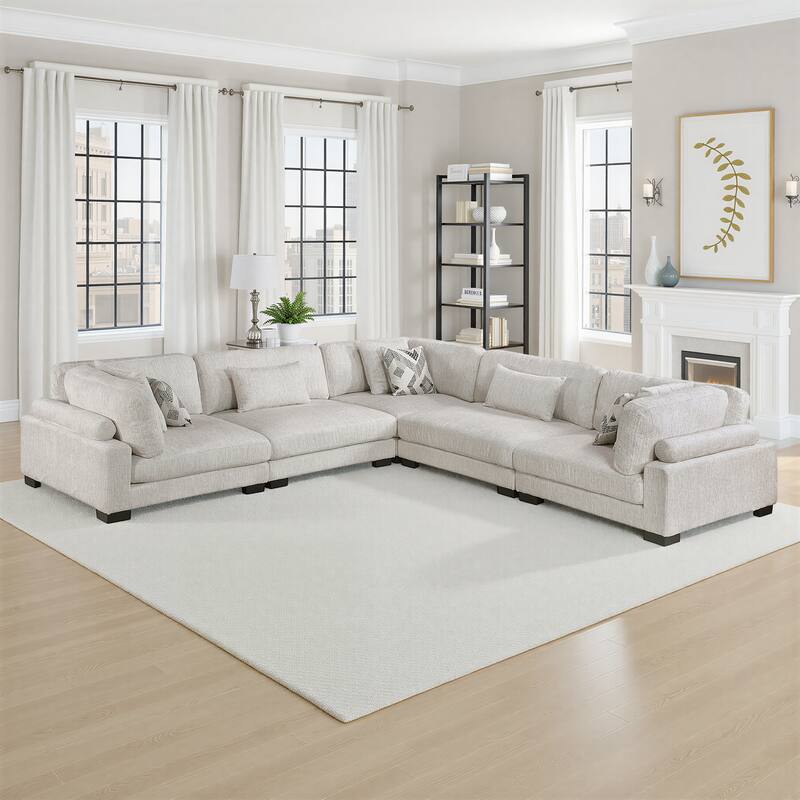 Fremont & Park Abbeville Microfiber 5-Piece Modular Sectional