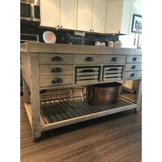 Kitchen Island 60 Inches deni wood and stone 60-inch kitchen islandkosas home - free Kitchen Island 60 Inches deni wood and stone 60-inch kitchen islandkosas home - free