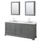 Option Dark Gray / White Carrara Marble Top / Polished
