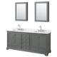 Option Dark Gray / White Carrara Marble Top / Polished