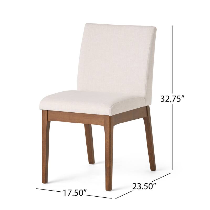 Light Beige Fabric Dining Chair Side Dining Chair Lounge Chair, 2 Set